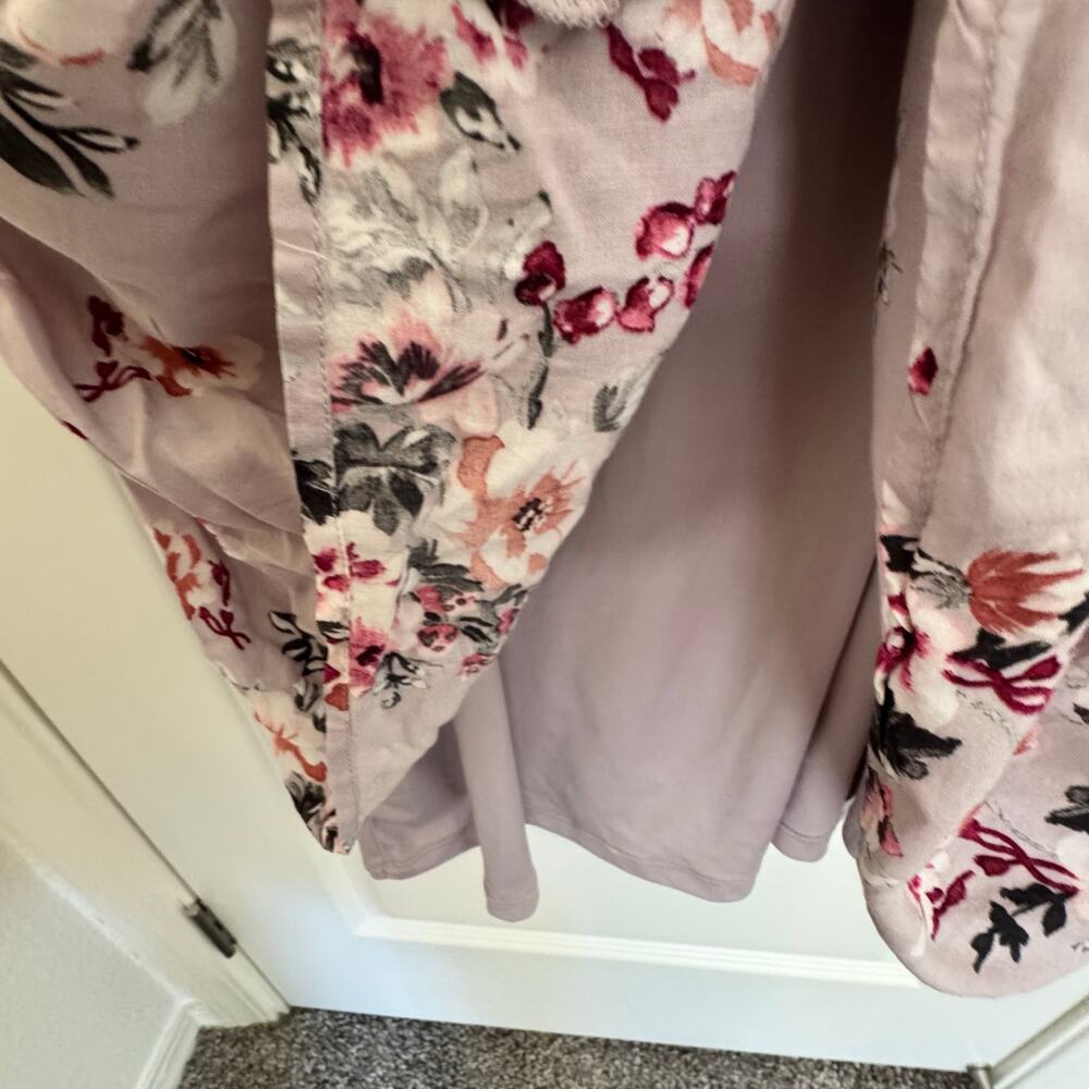 Torrid Smocked Floral Short Sleeve Dress Women’s Plus Size 2 Lined Lavender - Picture 6 of 13